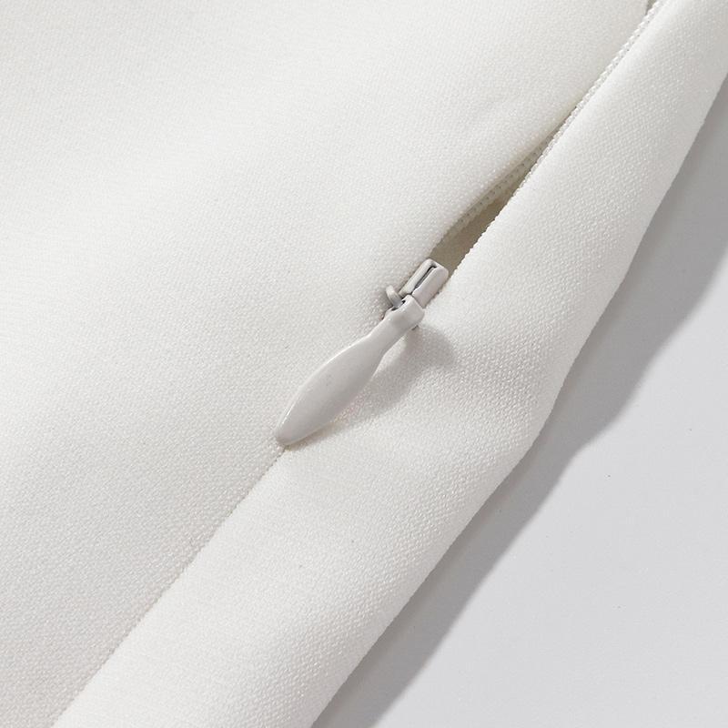 White Acetate Blazer And Shorts Two-Piece Suit