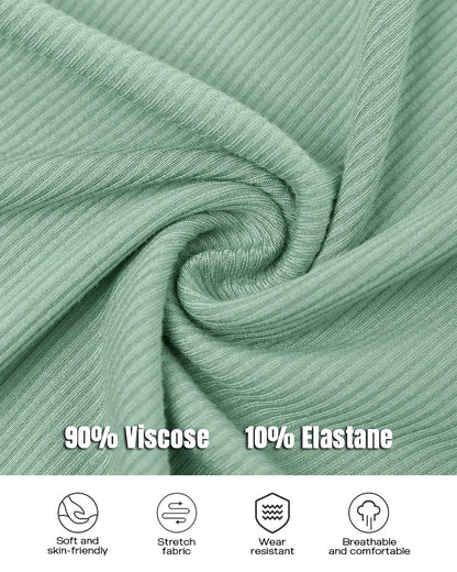 3 Pack Knit Round Neck Thick Strap Racerback Tank Tops(Without Pads)