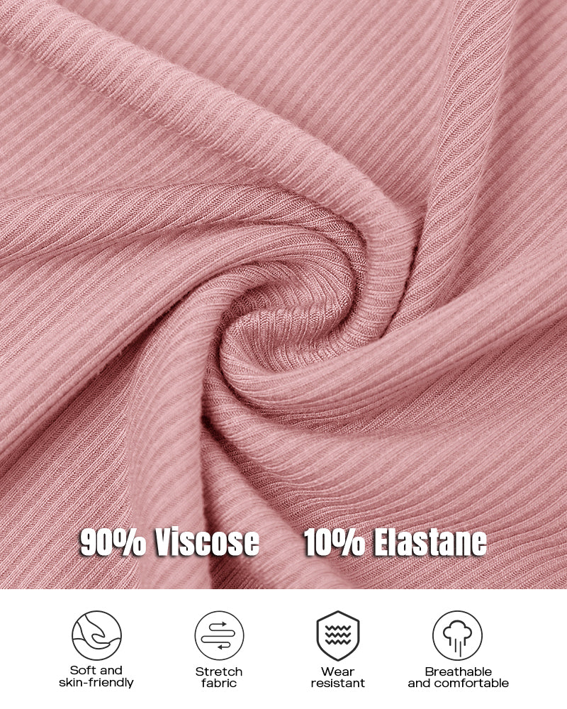 3 Pack Knit Round Neck Thick Strap Racerback Tank Tops(Without Pads)