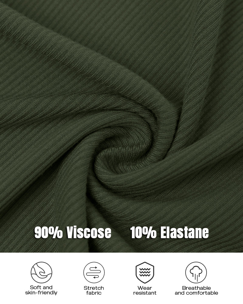 3 Pack Knit Round Neck Thick Strap Racerback Tank Tops(Without Pads)