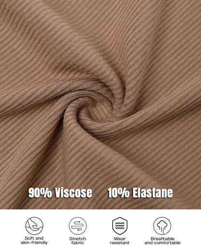 3 Pack Knit Round Neck Thick Strap Racerback Tank Tops(Without Pads)