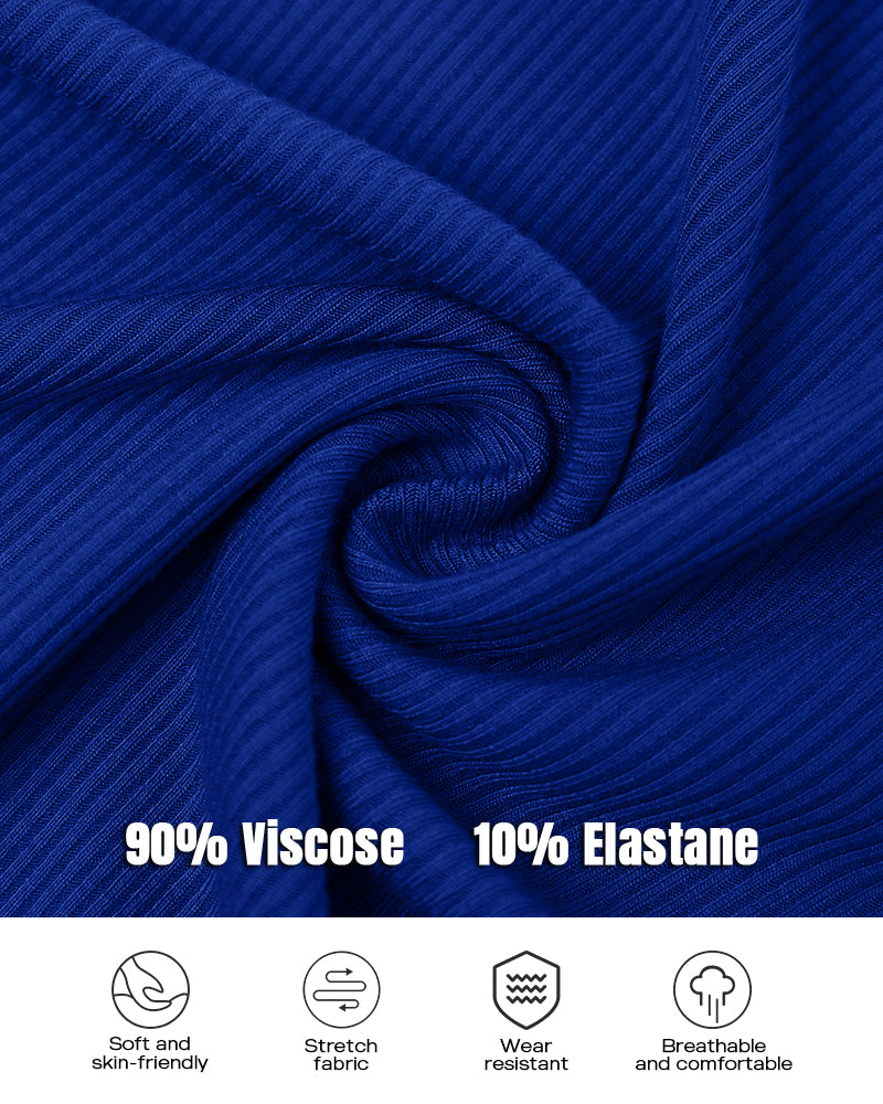 3 Pack Knit Round Neck Thick Strap Racerback Tank Tops(Without Pads)