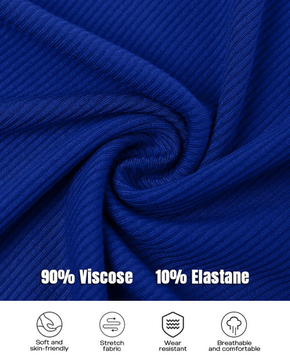 3 Pack Knit Round Neck Thick Strap Racerback Tank Tops(Without Pads)