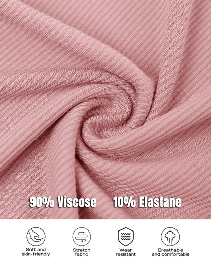 3 Pack Knit Round Neck Thick Strap Racerback Tank Tops(Without Pads)