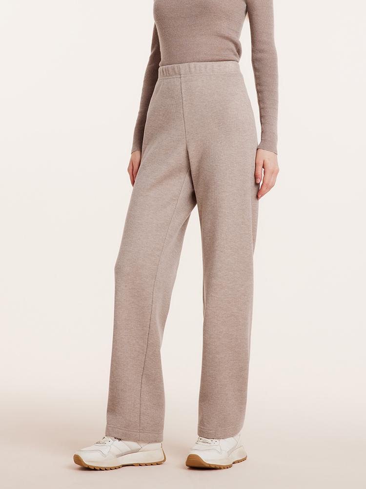Knit Straight Full Length Pants
