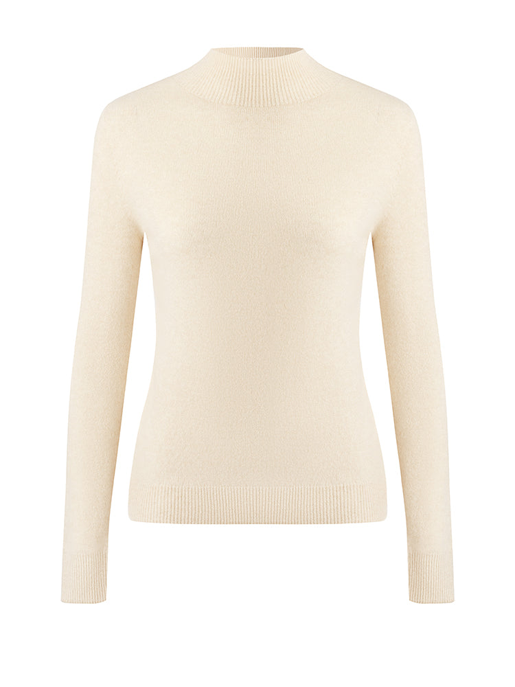 Cashmere Mock Neck Women Sweater