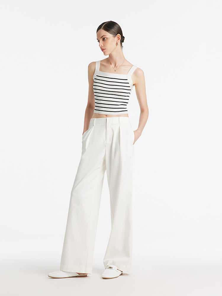 Oil-Resistant Wide Leg Full Length Women Jeans