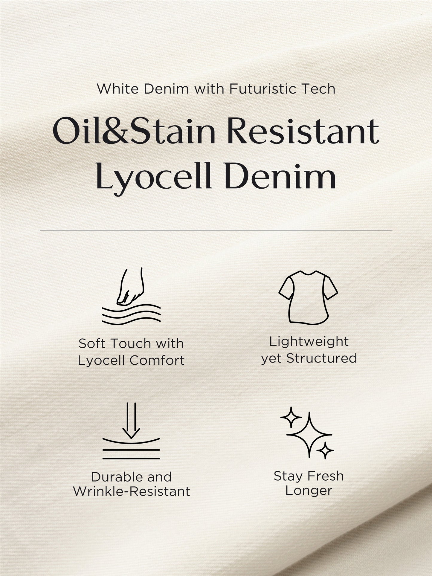 Oil-Resistant Wide Leg Full Length Women Jeans